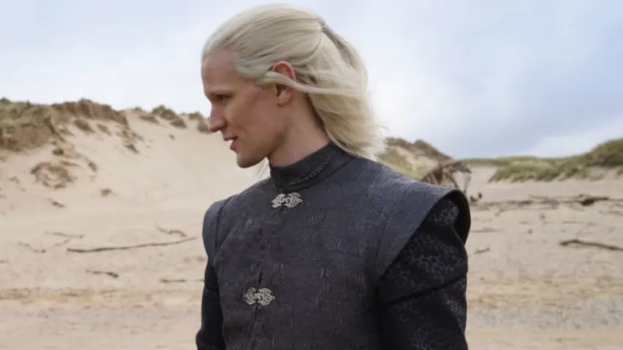 Emma D'Arcy como "Princesa Rhaenyra Targaryen" e Matt Smith como "Príncipe Daemon Targaryen" em House of the Dragon. Fotografia de Ollie Upton / HBO