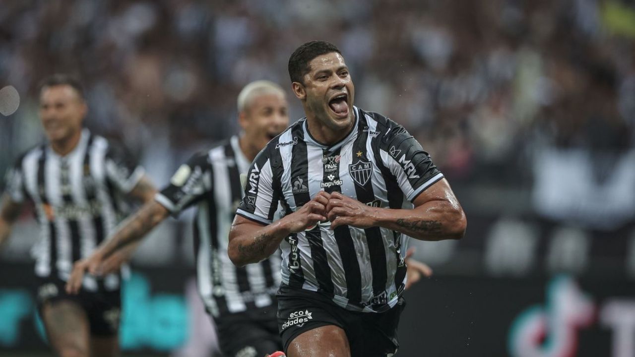 Hulk, artilheiro do Galo, comemora gol na final deste domingo contra Furacão (Pedro Souza/Atlético-MG)