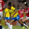 Vitória por 2 a 0 sobre o Chile na Arena da Amazônia, com gols de Kerolin e Giovana sob comando de Pia Sundhage. (CBF/Cortesia)