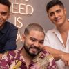 Lucas Nunes, Tawan Santos e o artista Yudi Tamashiro em evento divulgação do WeLink (Divulgação/WeLink)