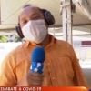 O repórter Rubens Júnior fez o teste e descobriu que estava com covid ao vivo na TV (Foto: Reprodução/TV Arapuã)