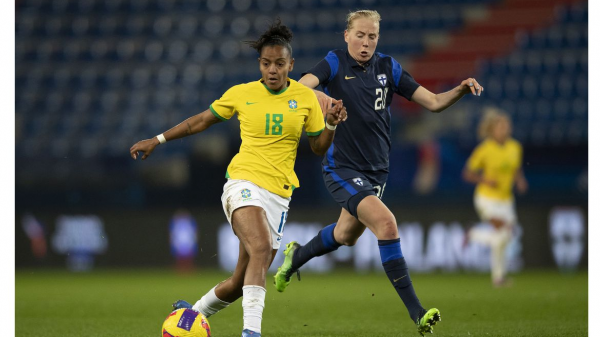 Seleção brasileira de futebol feminino fica apenas em empate sem gols em último jogo em torneio na França, contra a Finlândia (Lucas Figueiredo/CBF)