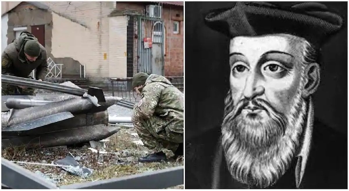 Nostradamus previu a guerra entre Rússia e Ucrânia e a terceira guerra mundial? (Montagem)