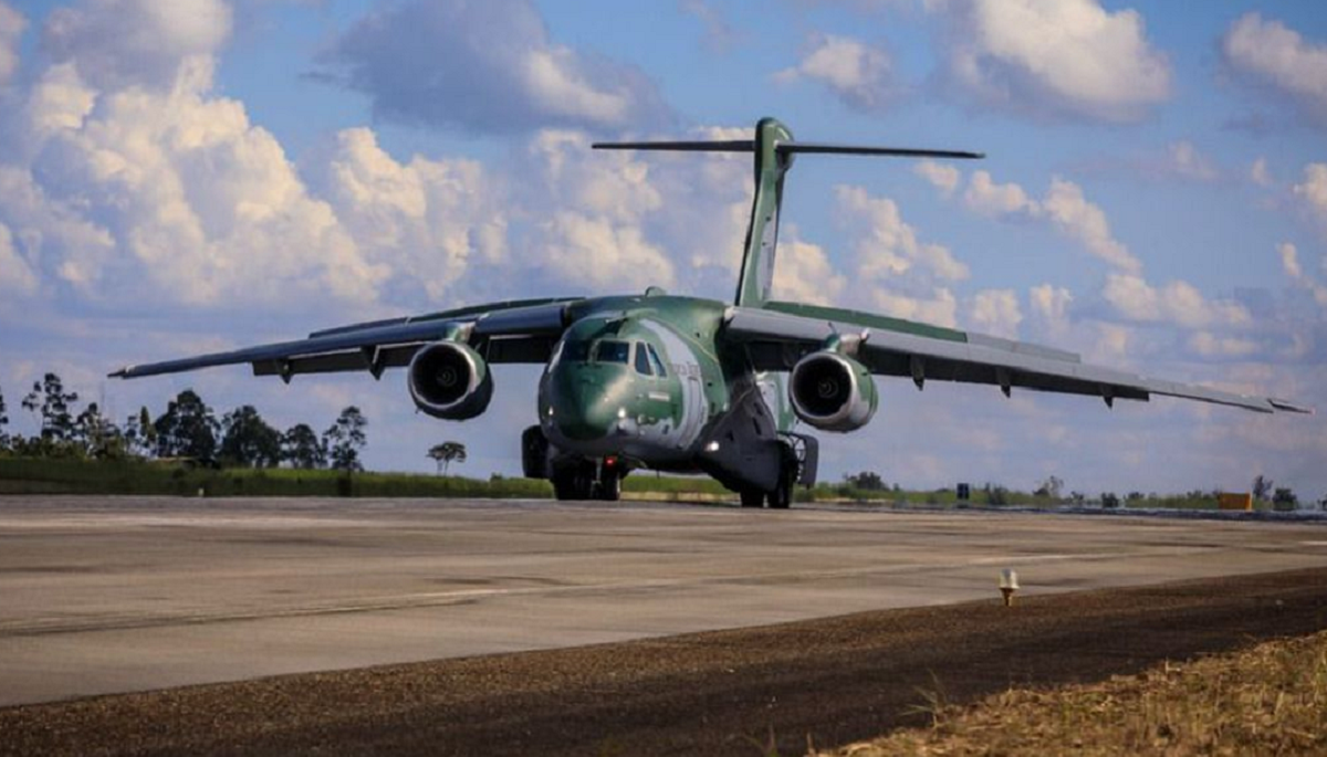 Força Aérea Brasileira envia avião KC-390 Millennium para missão de resgate na Polônia, próxima da região de guerra na Ucrânia (Divulgação/FAB)