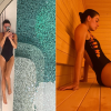 Em foto na piscina, Isis Valverde filosofa sobre o tempo (Reprodução)