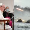 Papa alerta para rios de sangue na guerra da Ucrânia (Arte/Vaticano/Min. da Defesa Rússia)
