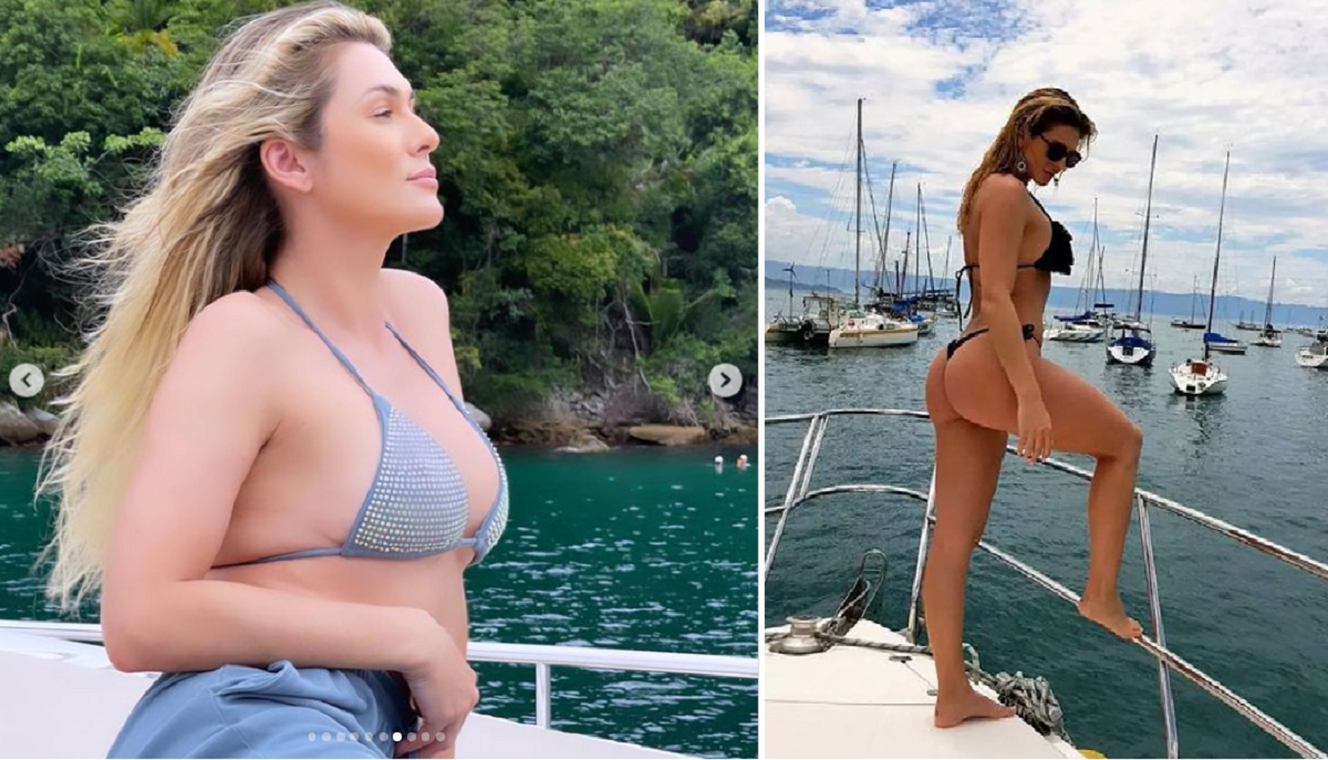 Livia Andrade exibiu lindas curvas durante passeio em luxuoso barco (Instagram)