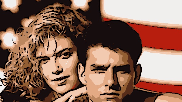 Kelly McGillis e Tom Cruise formaram o par romântico de Top Gun (Reprodução)