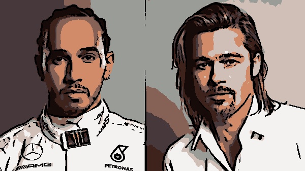 Lewis Hamilton vai produzir filme sobre Fórmula 1 com participação de Brad Pitt (Montagem/Divulgação)