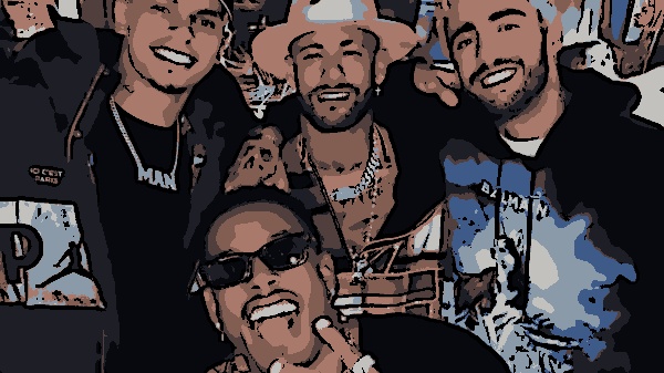 MC Maneirinho, Neymar, Pedro Scooby e PA: "Quarteto Fantástico" (Instagram)