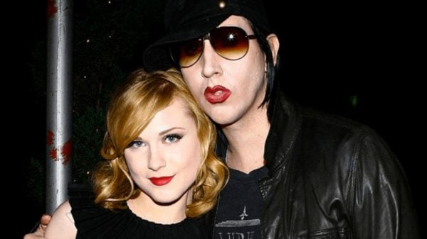 Marilyn Manson com a ex-namorada, a atriz Evan Rachel Wood (Reprodução)