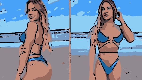 Gabi Martins arrasa corações dançando na praia com seu minúsculo biquíni azul (Instagram)