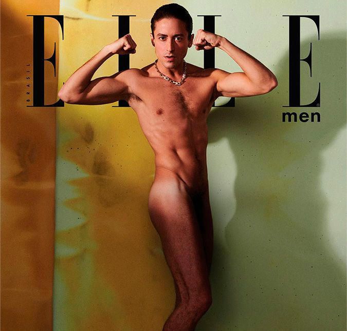 © Da Redação O ator se despiu de roupas e de todos os seus personagens para a capa da revista Elle