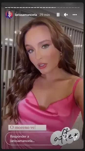 Larissa Manoela mostrando o seu ‘depois’ (Foto: Reprodução/Instagram)