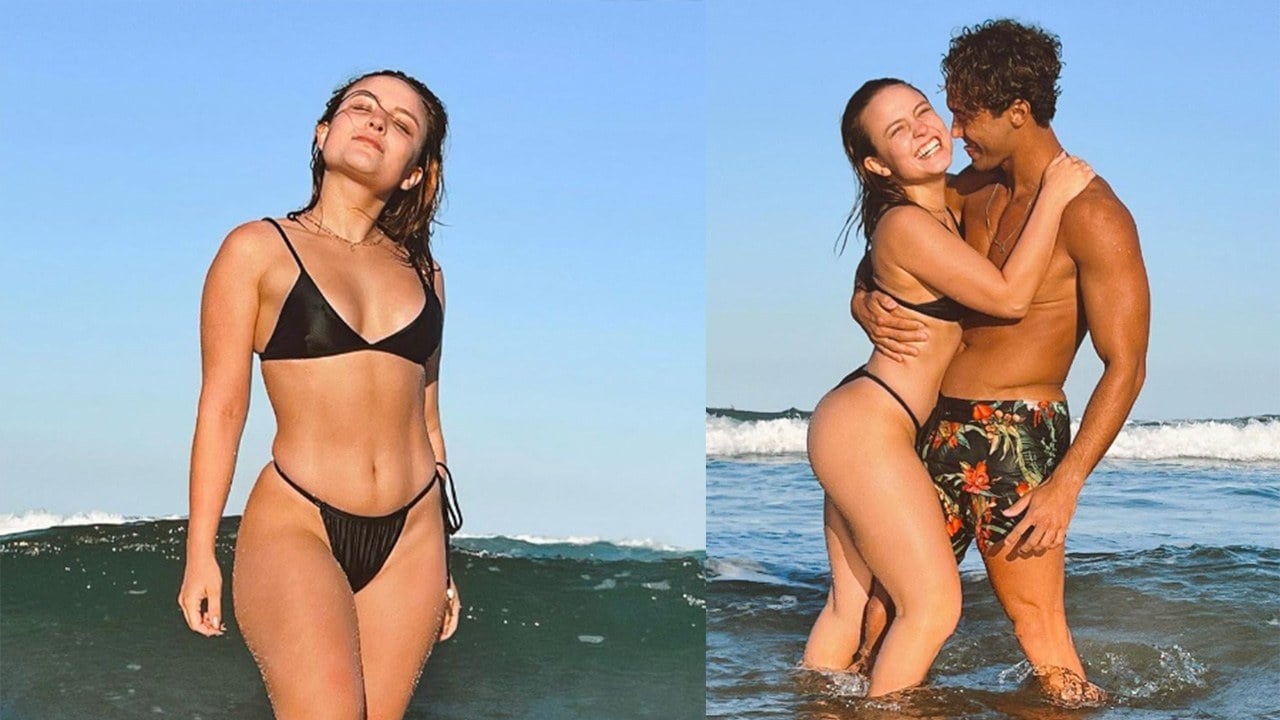 Larissa Manoela encantou seguidores em registro de praia com o namorado