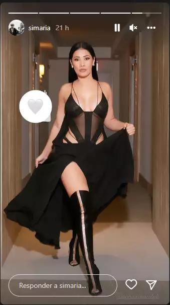 Simaria apostando em um vestido preto (Foto: Reprodução/Instagram)