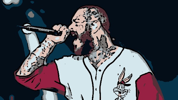 Post Malone em show recente no Rock In Rio (Divulgação)