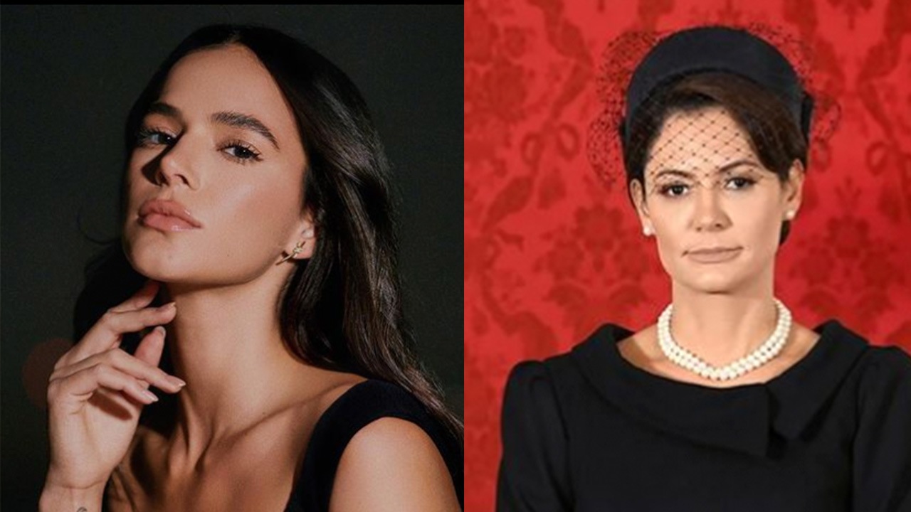 Bruna Marquezine responde a crítica de Michelle Bolsonaro de maneira sutil e vira assunto na web (Montagem/Instagram)