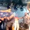 Músicos do Psirico e Samba Trator dão espetáculo lamentável no palco de show (Reprodução)