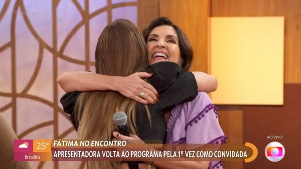 Fátima Bernardes voltou ao programa Encontro como convidada (Reprodução/Globo)
