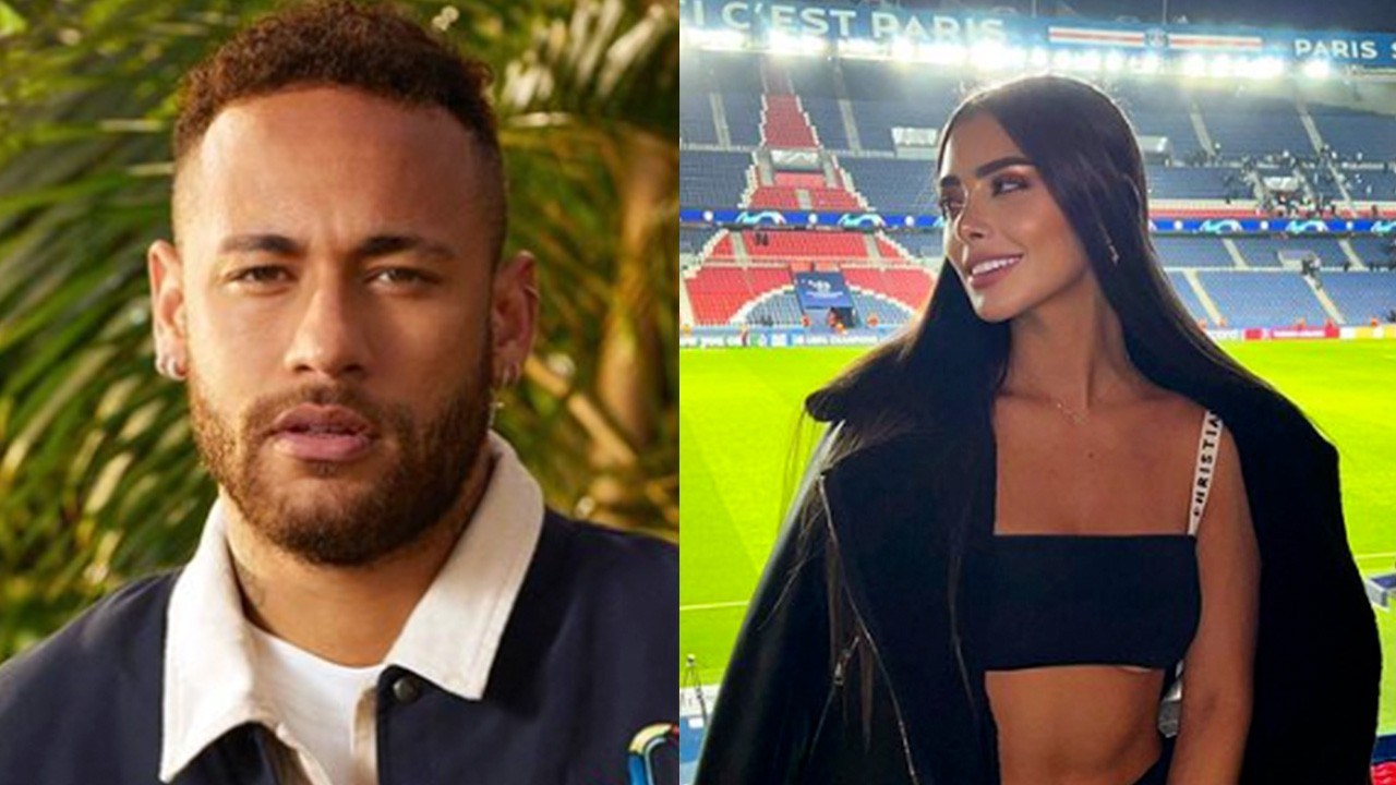 Neymar e a influenciadora Victoria Ruiz: tá rolando? (Montagem/Instagram)