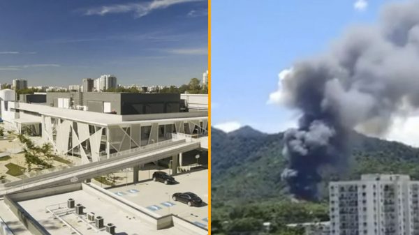 Estúdios da Globo foram afetados por grande incêndio nesta sexta (18) (Foto: Montagem/Divulgação)