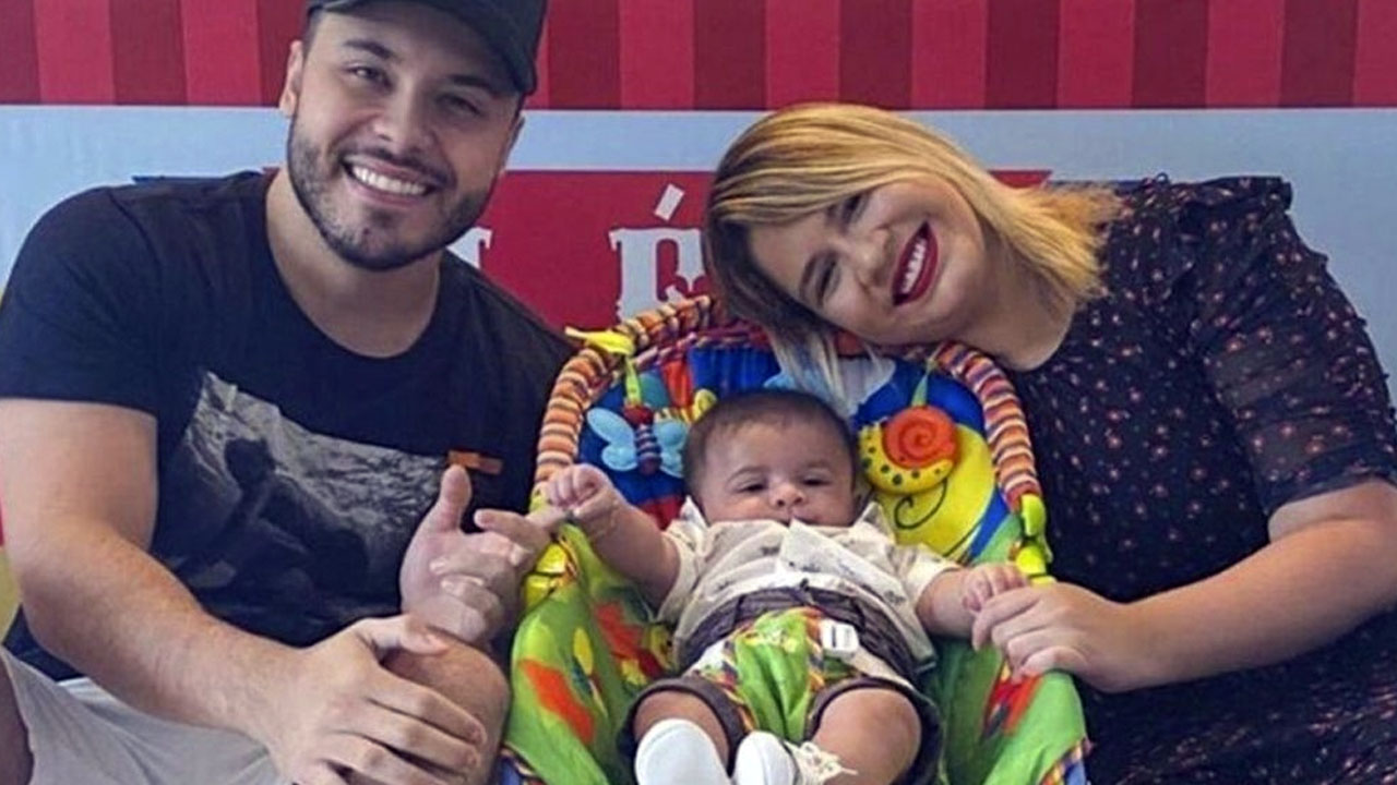 Murilo Huff com Marília Mendonça e o filho Léo (Instagram)