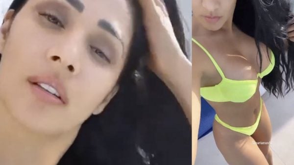 Simaria arrasa em vídeo de biquíni esbanjando beleza e bom humor (Motagem/Twitter)