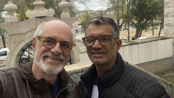 Marcos Caruso e Marcos Paiva trocam alianças em Portugal (Instagram)