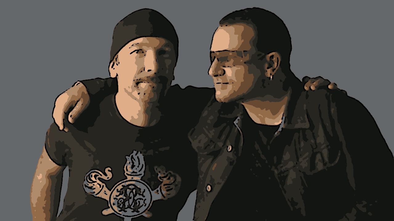 Bono e The Edge são fundadores da legendária banda de Rock U2