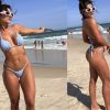 Hariany Almeida curte praia no RJ e encanta seguidores com registro (Montagem/Instagram)