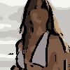 A modelo Emily Ratajkowski encantou os brasileiros ao desfilar nas areias cariocas (Instagram)