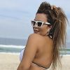 Geisy Arruda impressiona seguidores em dia de praia com biquíni branco (Instagram)