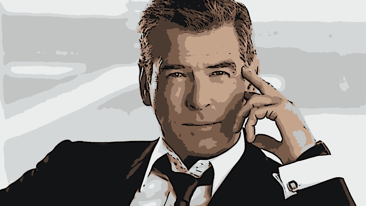 Pierce Brosnan, o ex-007, no papel de Senhor Destino (Divulgação)