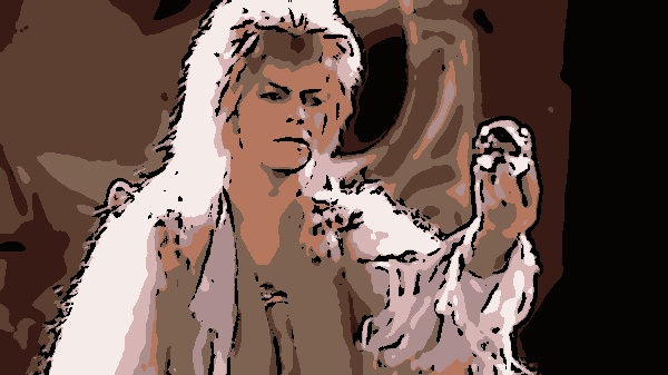 David Bowie em cena de Labirinto