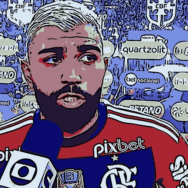 Gabigol abre o verbo e Eric Faria rebate durante entrevista tensa no pós-jogo da Copa do Brasil (Reprodução)
