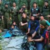 Crianças indígenas resgatadas com vida na Colômbia (Forças Militares da Colômbia/Divulgação)