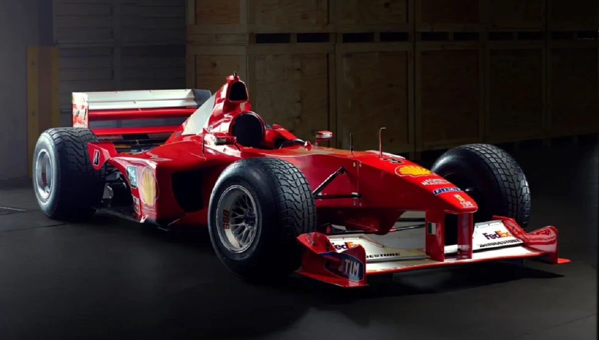 Carros Ferrari utilizada por Michael Schumacher na temporada de 2000 da F1 (Divulgação)