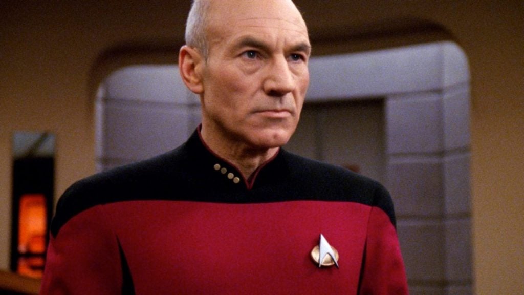 O capitão Jean-Luc Picard da nova fase de Star Trek, onde Spok é substituído por Data (Foto: Divulgação)