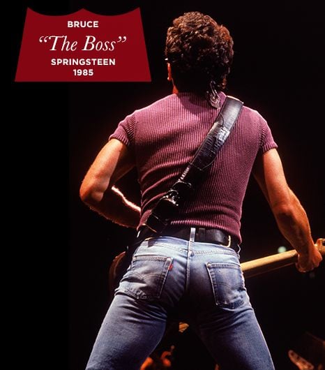 A calca Levis 501 sempre foi uma das marca registradas de Bruce Springsteen (Reproducão)
