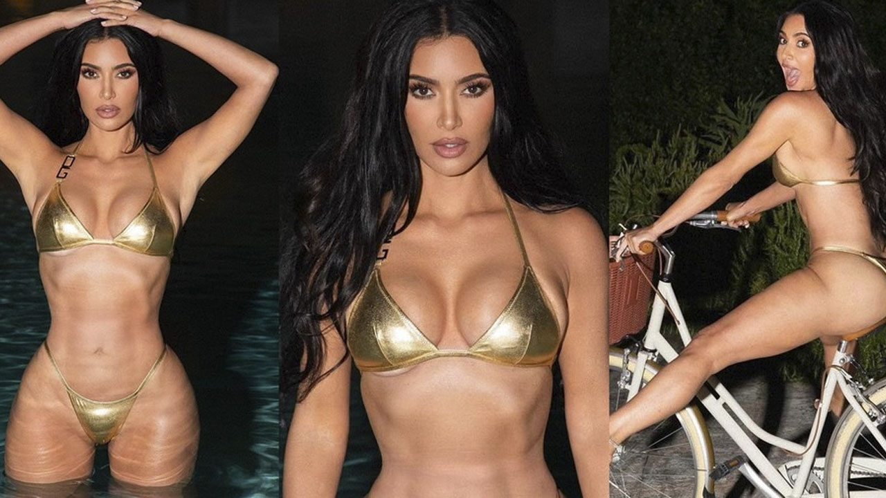 Kim Kardsahian abalou a web desfilando seu corpaço em fotos de biquíni