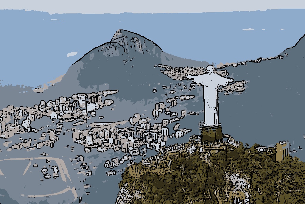 Vista aérea do Cristo Redentor (Foto: Chensiyuan - Creative Commons)