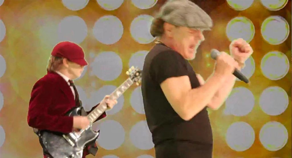 Cena de videoclipe do AC/DC (Foto: Reprodução)
