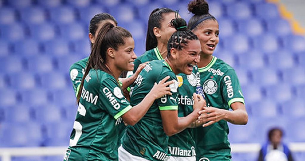 Equipe do Palmeiras na final da Libertadores Feminina (Foto: SIWoman/Conmebol/Divulgação)