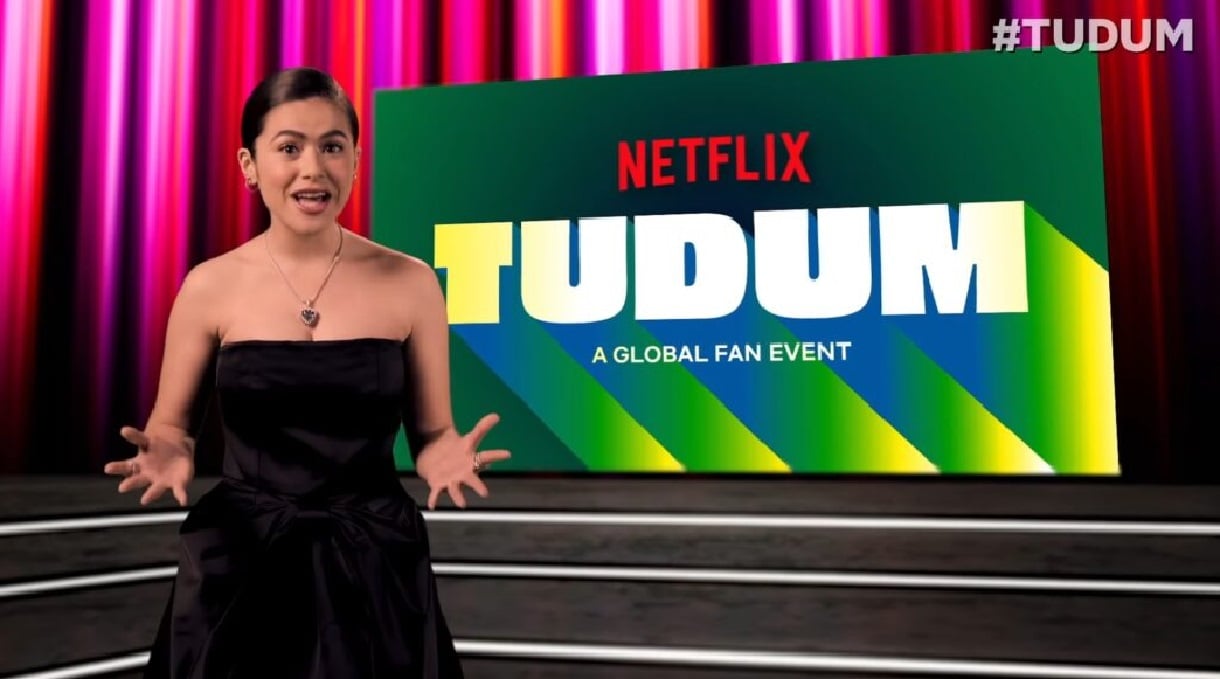 A atriz Maisa Silva representou a Netflix Brasil no festival Tudum (foto: Reprodução/Netflix)