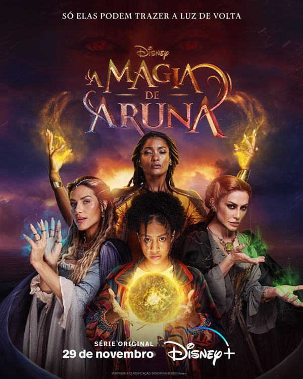 Pôster oficial de "A Magia de Aruna", série brasileira original do Disney+