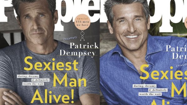 O ator Patrick Dempsey, 57 anos, na capa da edição especial de "Homem mais sexy do mundo" da revista People