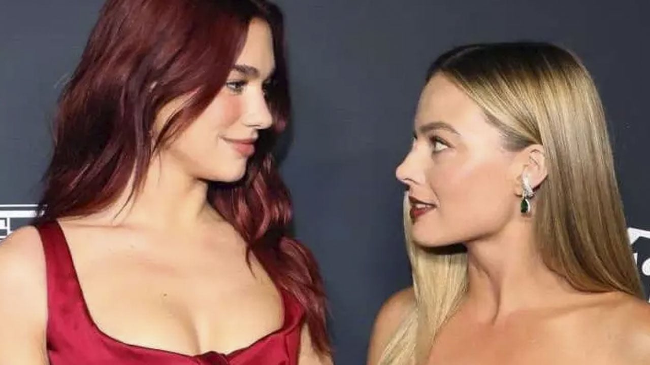 Dua Lipa e Margot Robbie atraíram todos os flashes durante tapete vermelho do evento "Power of Women"
