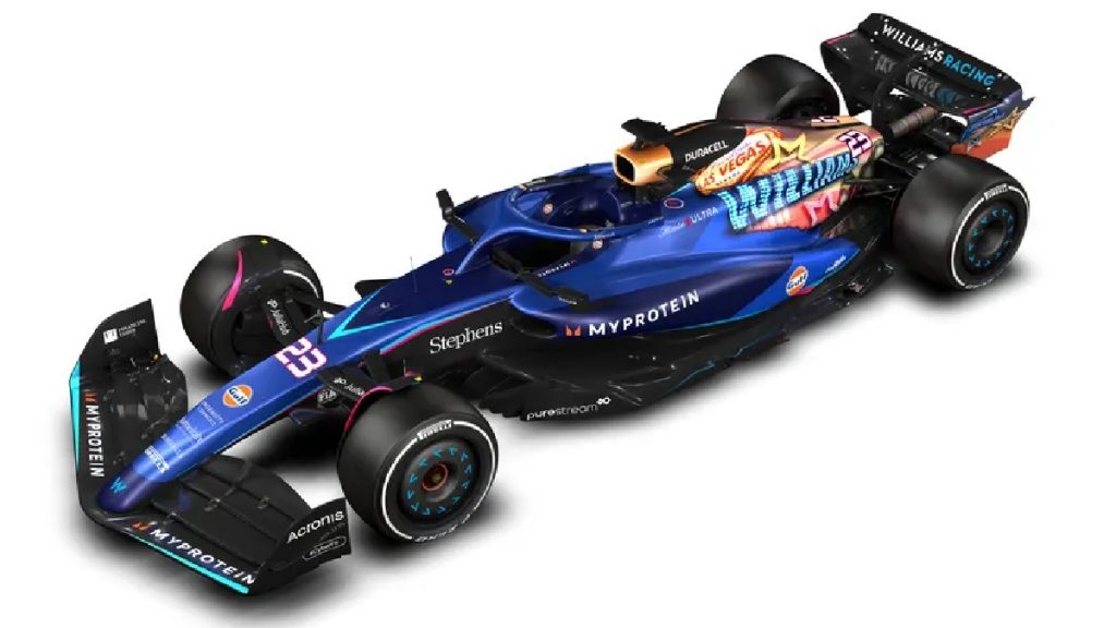 Carros da Williams terão pintura especial para o GP de Las Vegas (Foto: Divulgação)