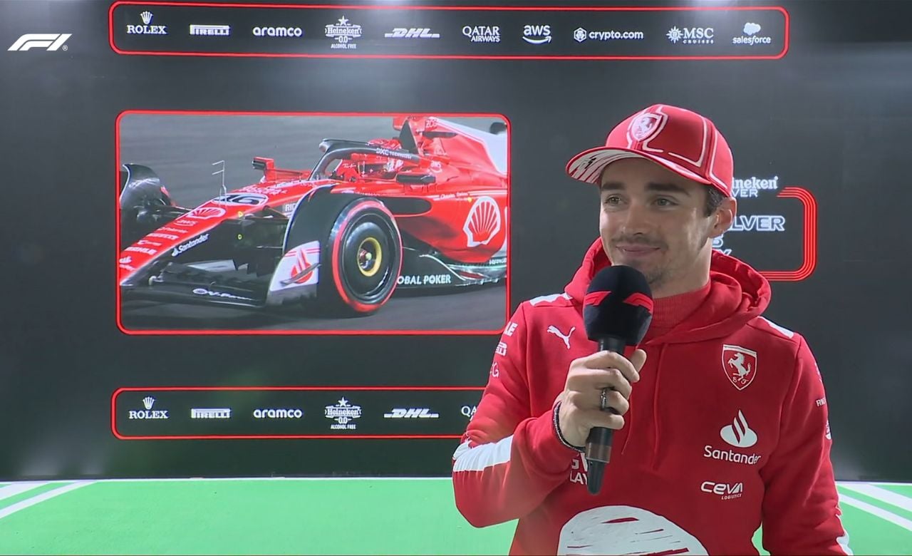 Leclerc comemorou a pole na F1
